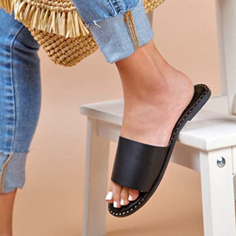 Black one Band Slides - Picture 3 of 3